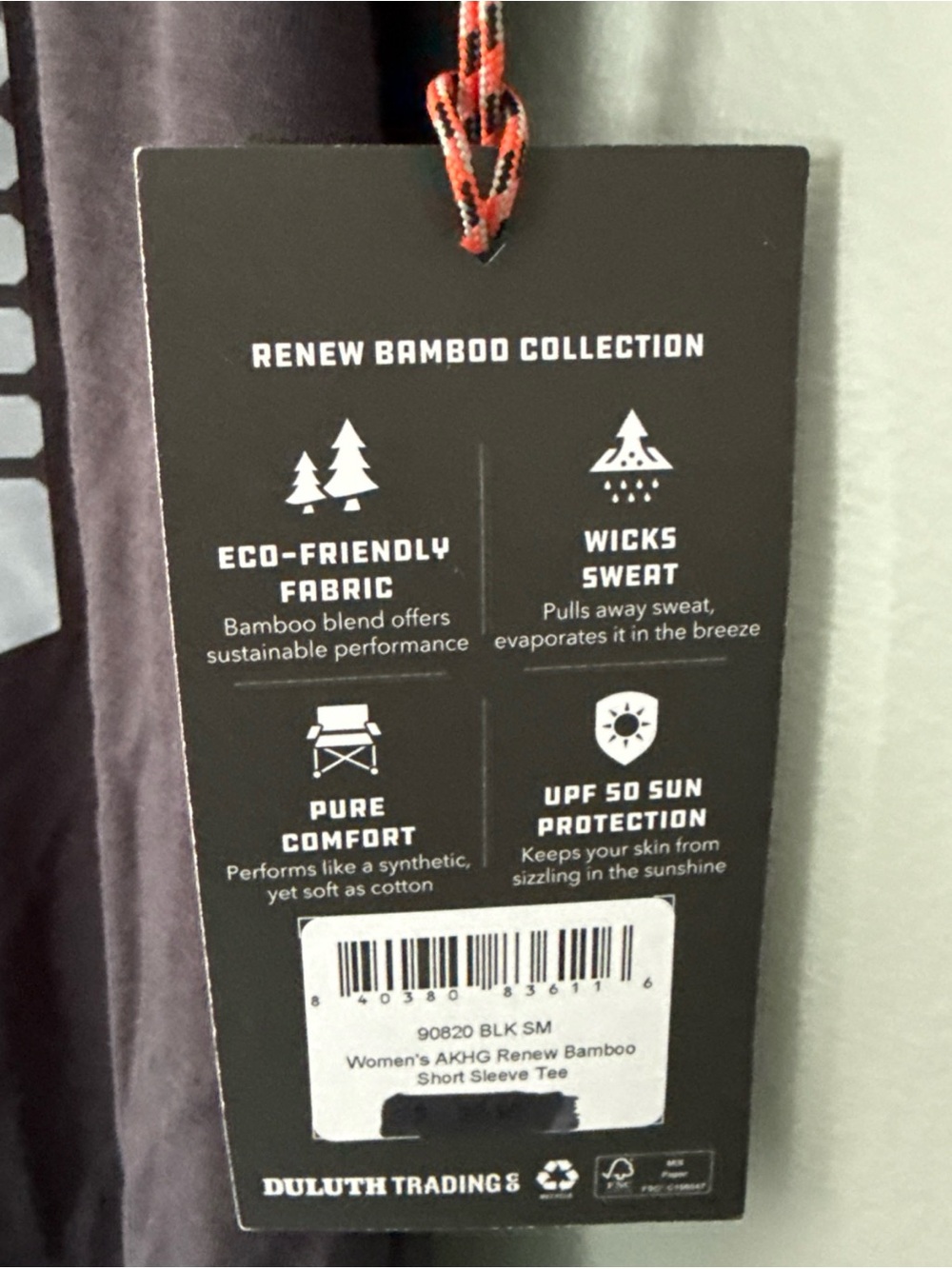 Duluth Trading Co Short-Sleeve Scoop Neck Top - Black - Picture 5 of 6